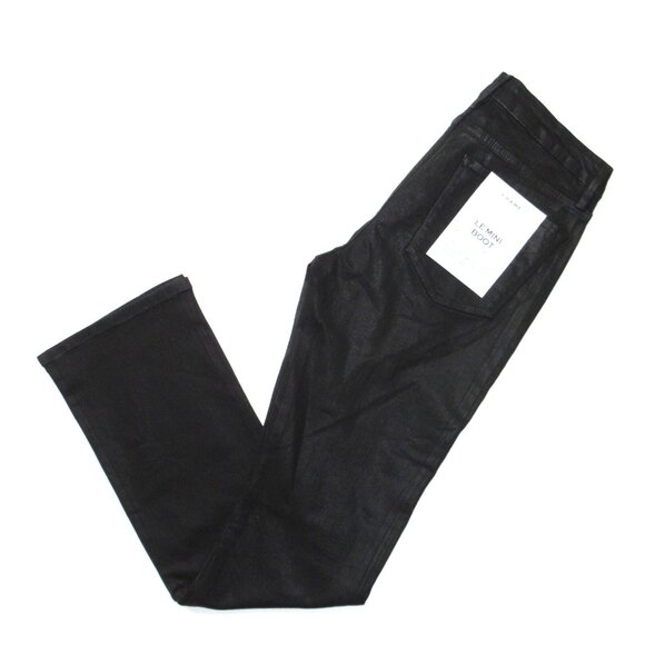 NWT Frame Le Mini Boot in Noir Coated Black Bootcut Stretch Jeans 30 $265 - Picture 9 of 9